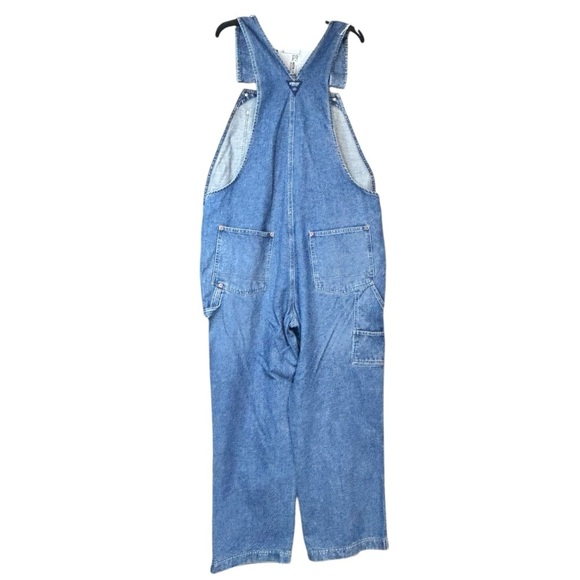 Oshkosh B'Gosh Overalls Bibs 36 Medium Wash Carpenter Farm Ranch Grunge - Picture 2 of 12